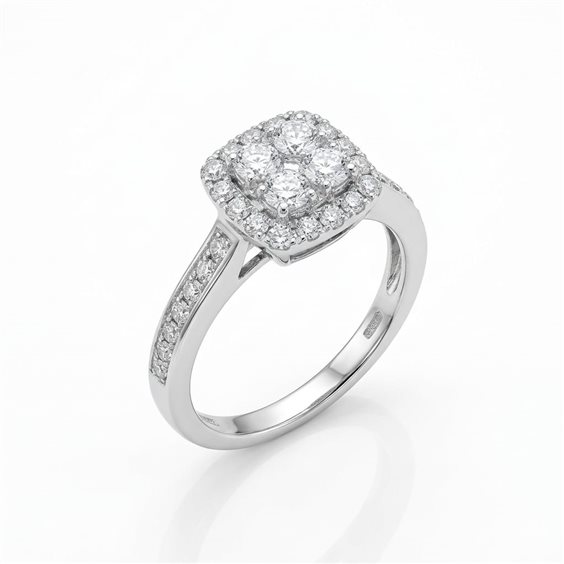 Anello Breda Gioielli Donna in Oro bianco Diamante 0.90 Ct ENQC7476-NG - ENQC7476-NG